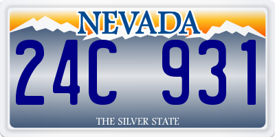 NV license plate 24C931