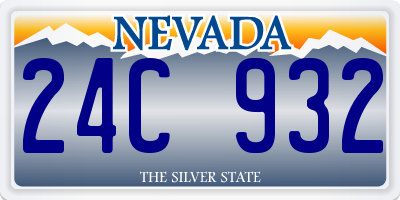 NV license plate 24C932