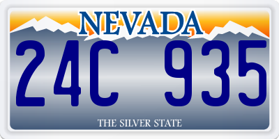 NV license plate 24C935