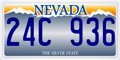 NV license plate 24C936