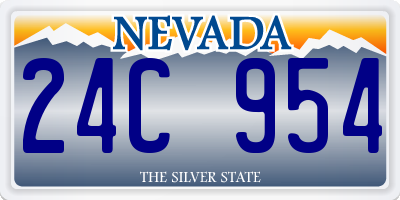 NV license plate 24C954
