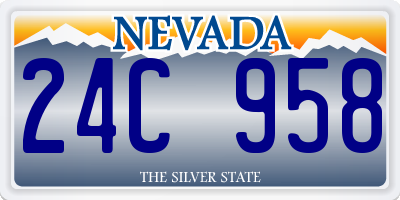 NV license plate 24C958
