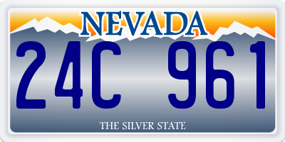NV license plate 24C961