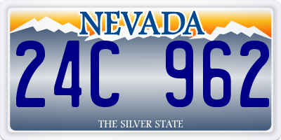 NV license plate 24C962