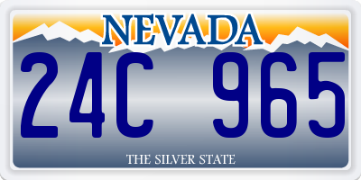 NV license plate 24C965