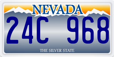 NV license plate 24C968