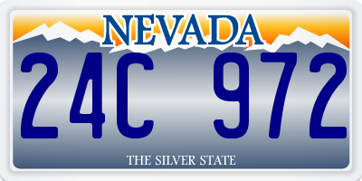 NV license plate 24C972