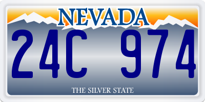 NV license plate 24C974