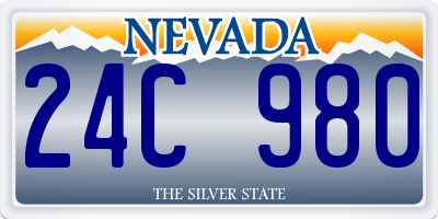 NV license plate 24C980