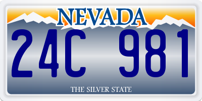 NV license plate 24C981