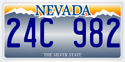 NV license plate 24C982