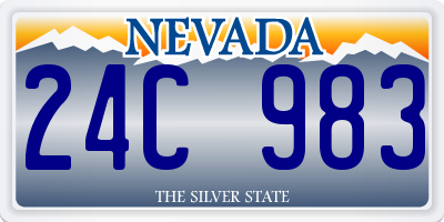 NV license plate 24C983