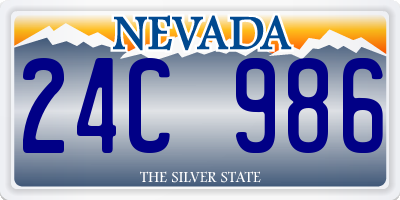 NV license plate 24C986