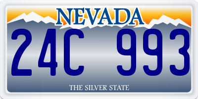 NV license plate 24C993