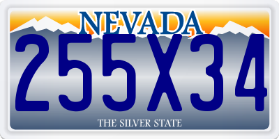 NV license plate 255X34