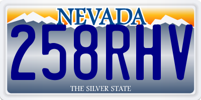 NV license plate 258RHV