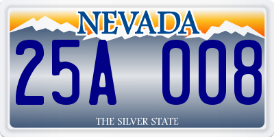 NV license plate 25A008