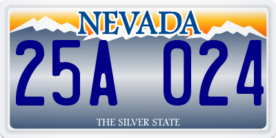 NV license plate 25A024