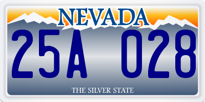 NV license plate 25A028