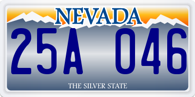 NV license plate 25A046