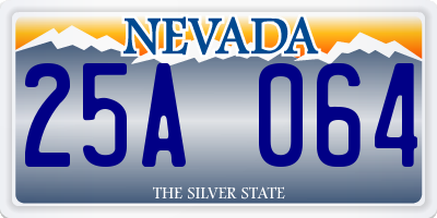 NV license plate 25A064