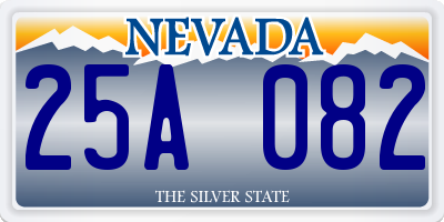 NV license plate 25A082