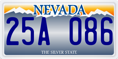 NV license plate 25A086