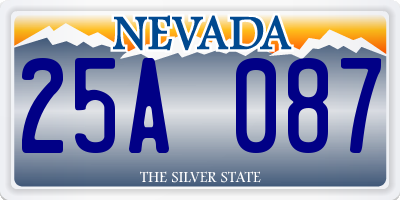 NV license plate 25A087