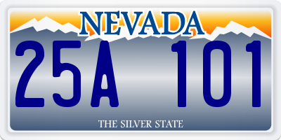 NV license plate 25A101
