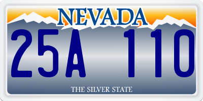 NV license plate 25A110