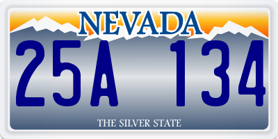 NV license plate 25A134