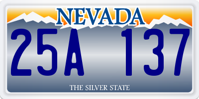 NV license plate 25A137
