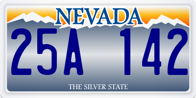 NV license plate 25A142