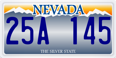 NV license plate 25A145