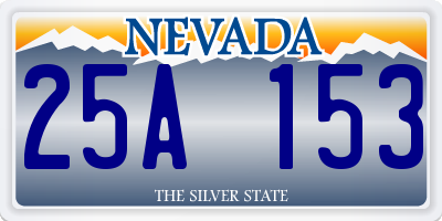 NV license plate 25A153