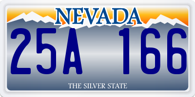 NV license plate 25A166