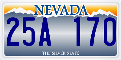 NV license plate 25A170