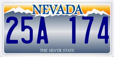 NV license plate 25A174