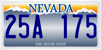NV license plate 25A175