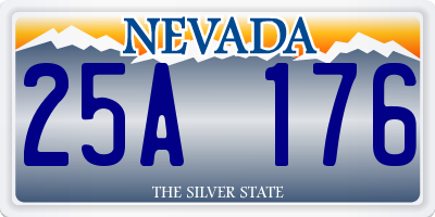 NV license plate 25A176