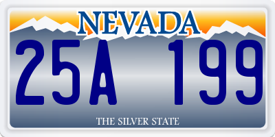 NV license plate 25A199