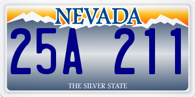 NV license plate 25A211