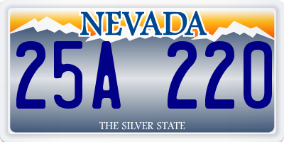 NV license plate 25A220
