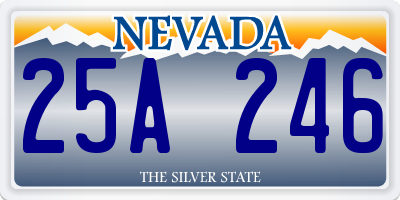 NV license plate 25A246