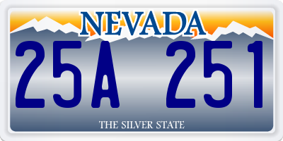 NV license plate 25A251