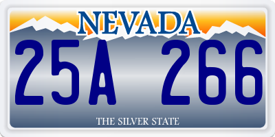 NV license plate 25A266