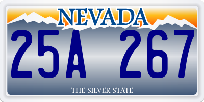 NV license plate 25A267