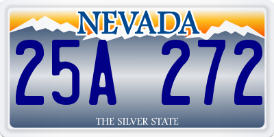 NV license plate 25A272