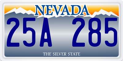 NV license plate 25A285
