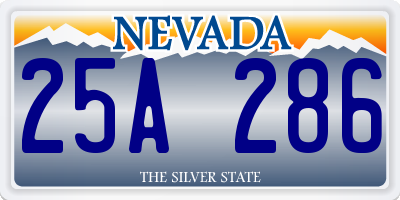 NV license plate 25A286